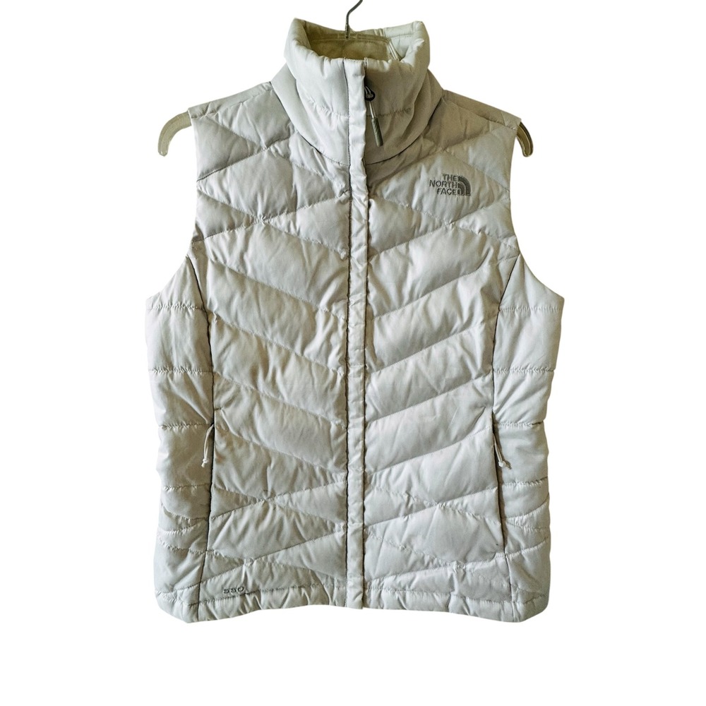 The North Face 550 Goose Down Fill Puffer Vest White Quilted Womens Medium - Picture 5 of 12